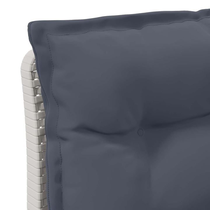 2-personers Havemøbelsofa med Pudefyld Rattan Look PP Hvid