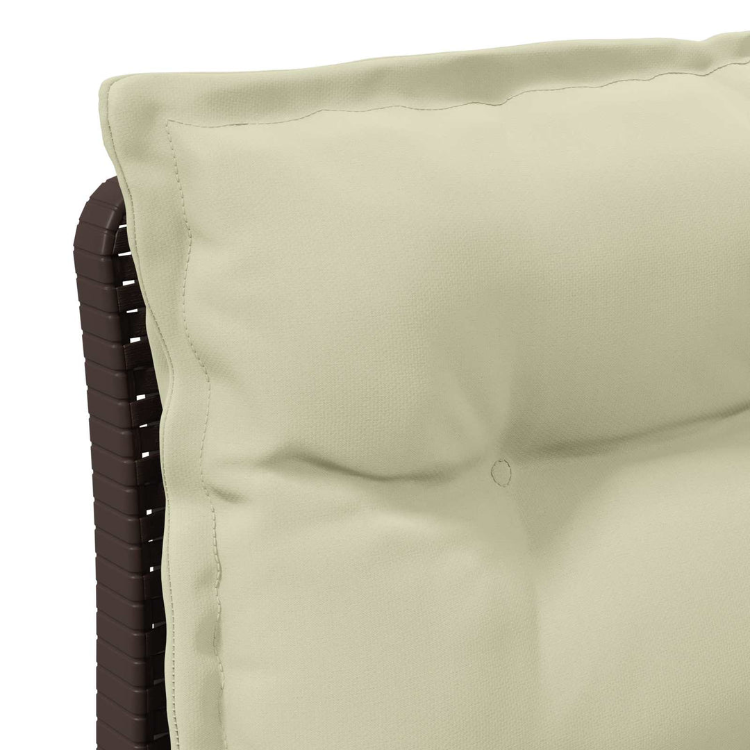 2-personers Havemøbelsofa med Pudefyld Rattan Look PP Lysegrå