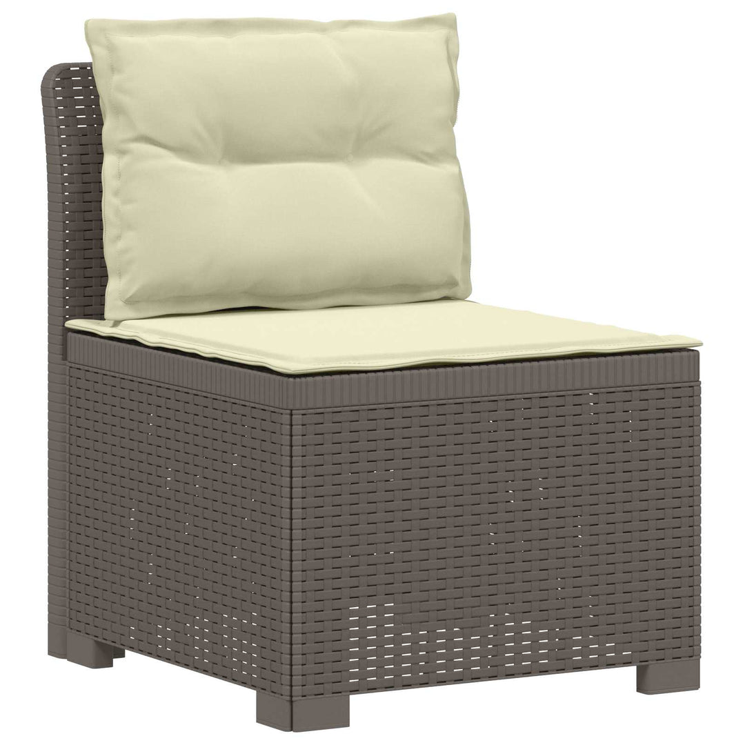 2-personers Havemøbelsofa med Pudefyld Rattan Look PP Lysegrå