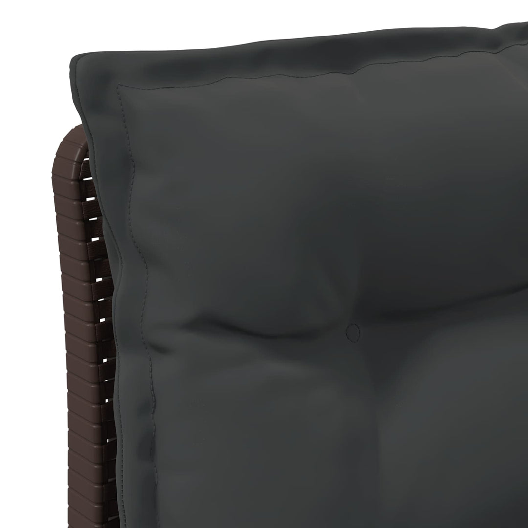3-personers havensofa med puder i rattanlook PP Brun