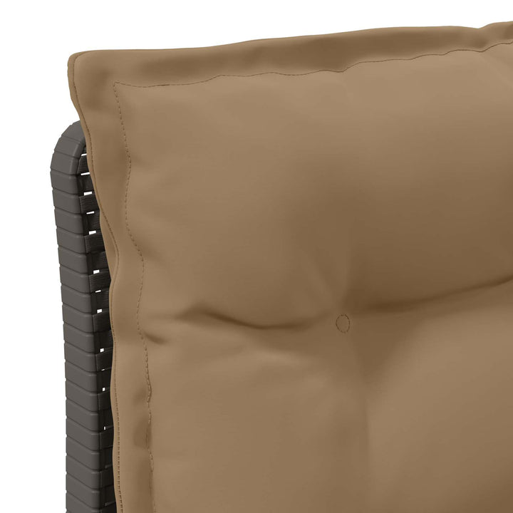 3-personers havensofa med puder i rattanlook PP Lysegrå