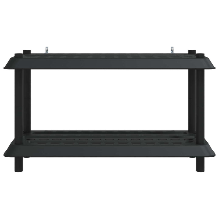 Reol 2 niveauer 100 x 40 x 55,5 cm PP Antracit