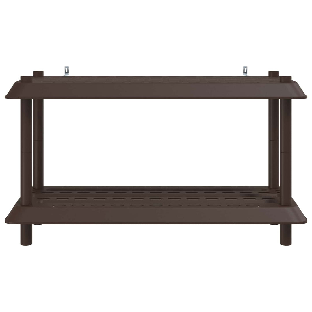 Reol 2 niveauer 100 x 40 x 55,5 cm PP Brun
