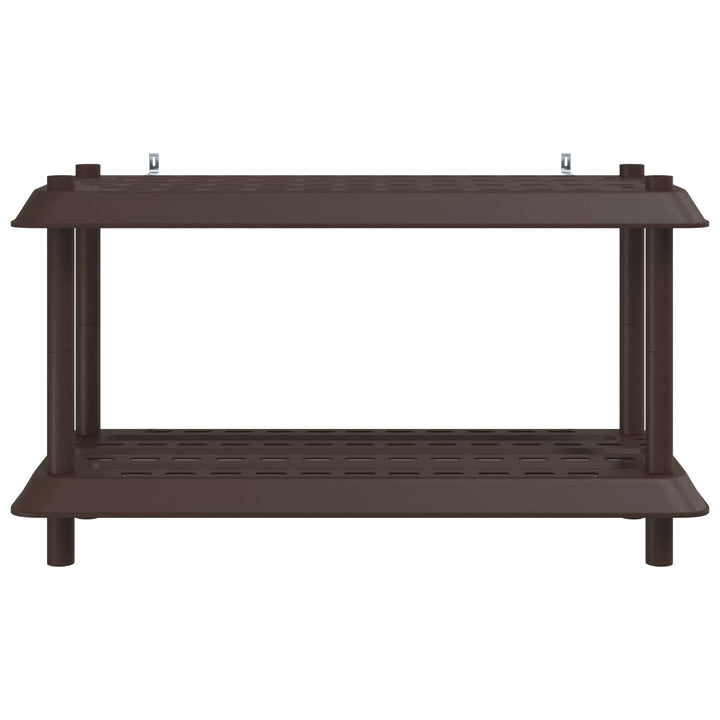 Reol 2 niveauer 100 x 40 x 55,5 cm PP Brun