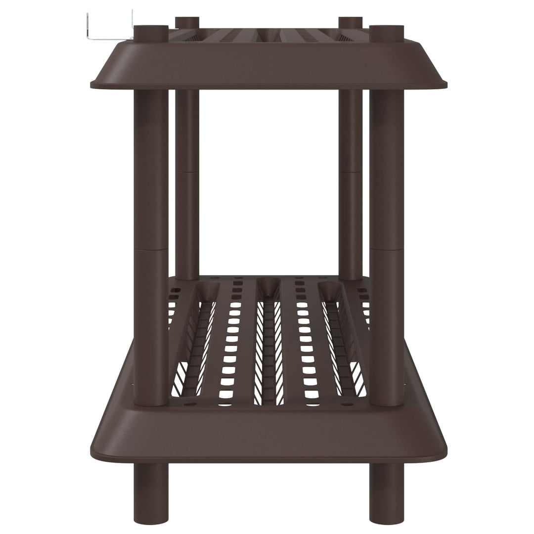 Reol 2 niveauer 100 x 40 x 55,5 cm PP Brun