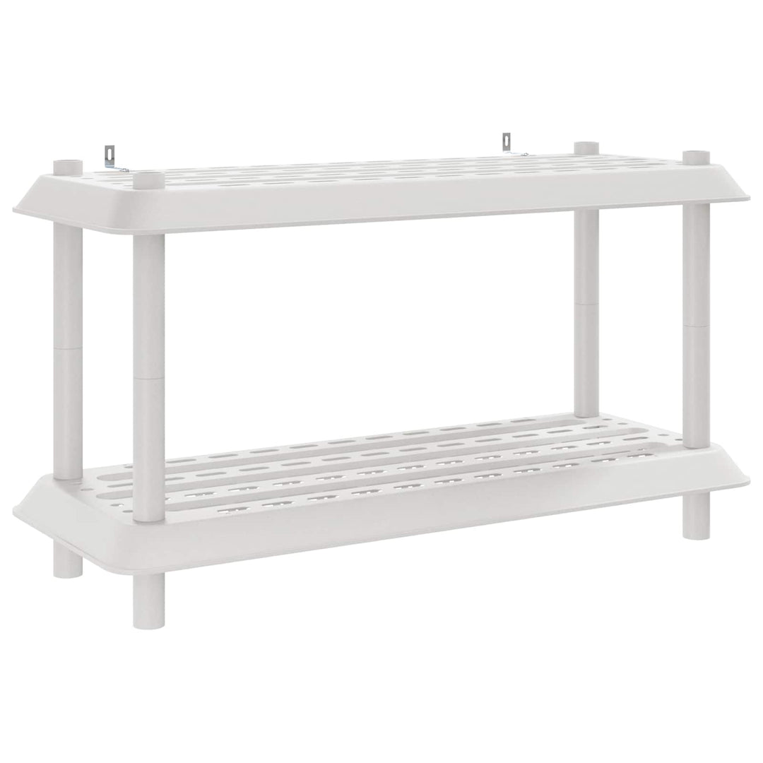 Reol 2 niveauer 100 x 40 x 55,5 cm PP Hvid