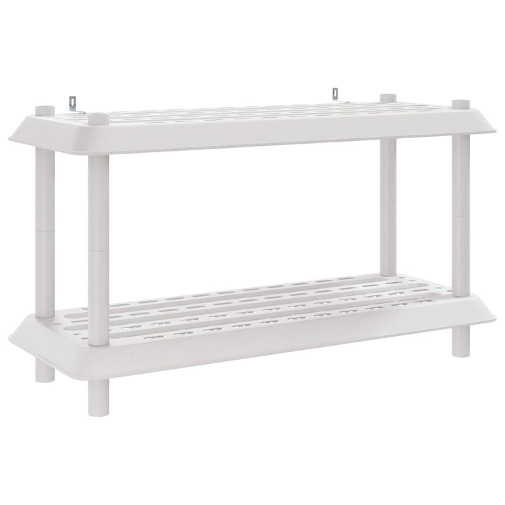 Reol 2 niveauer 100 x 40 x 55,5 cm PP Hvid