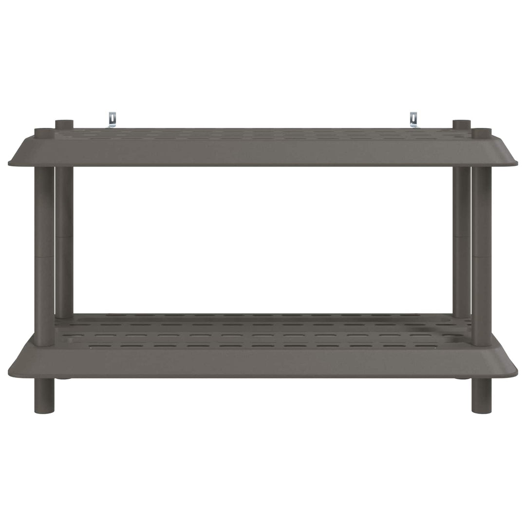 Reol 2 niveauer 100 x 40 x 55,5 cm PP Lysegrå
