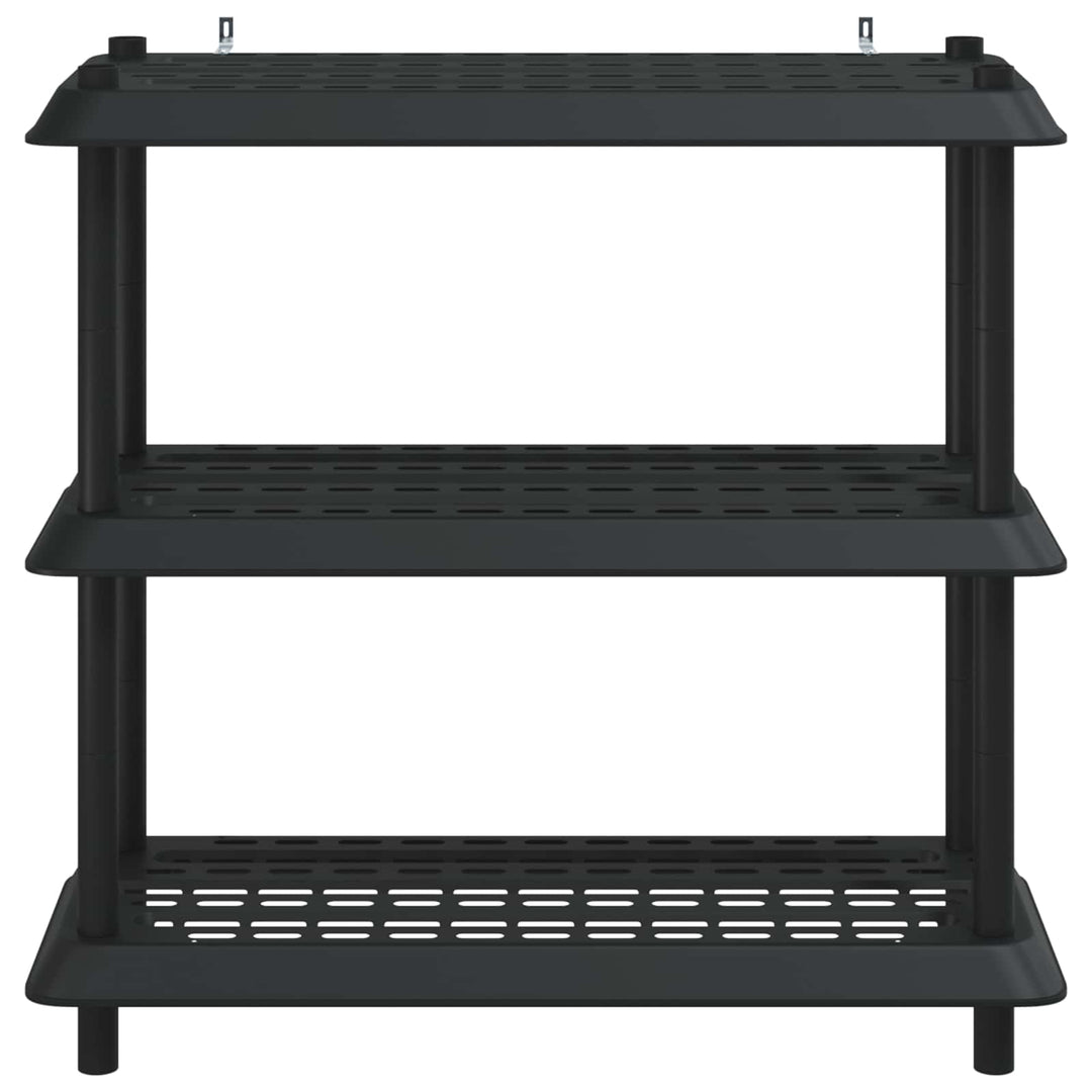 Reol 3 niveauer 100 x 40 x 96 cm PP Antracit