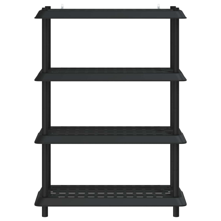 Reol 4 niveauer 100 x 40 x 136,5 cm PP Antracit