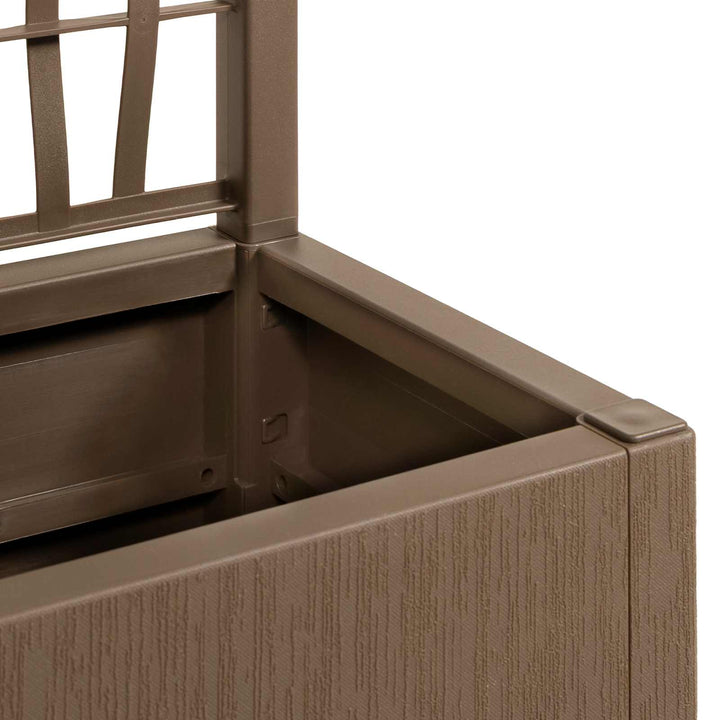 Havekrukke med trellis Brun 36 x 36 x 140 cm PP