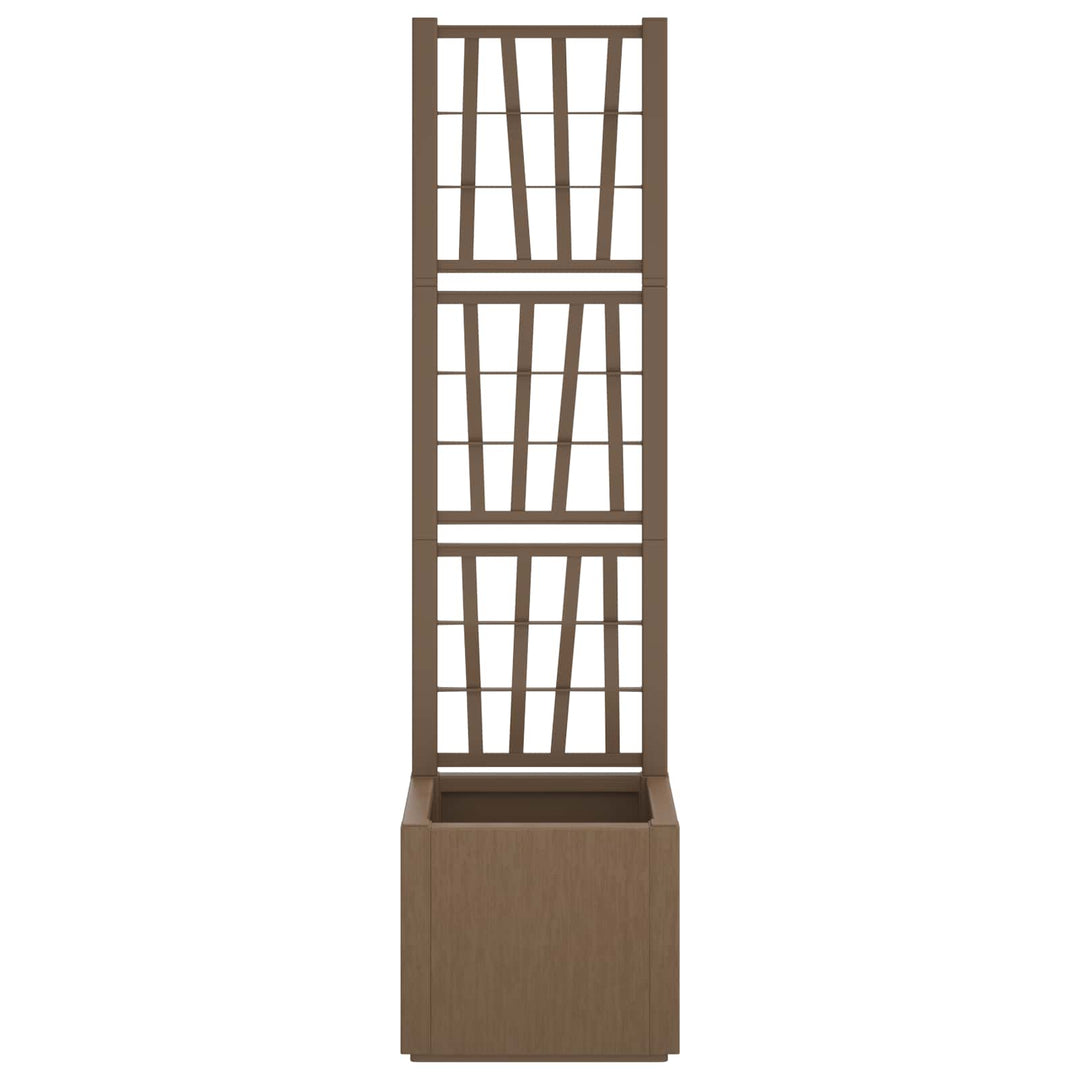Havekrukke med trellis Brun 36 x 36 x 140 cm PP