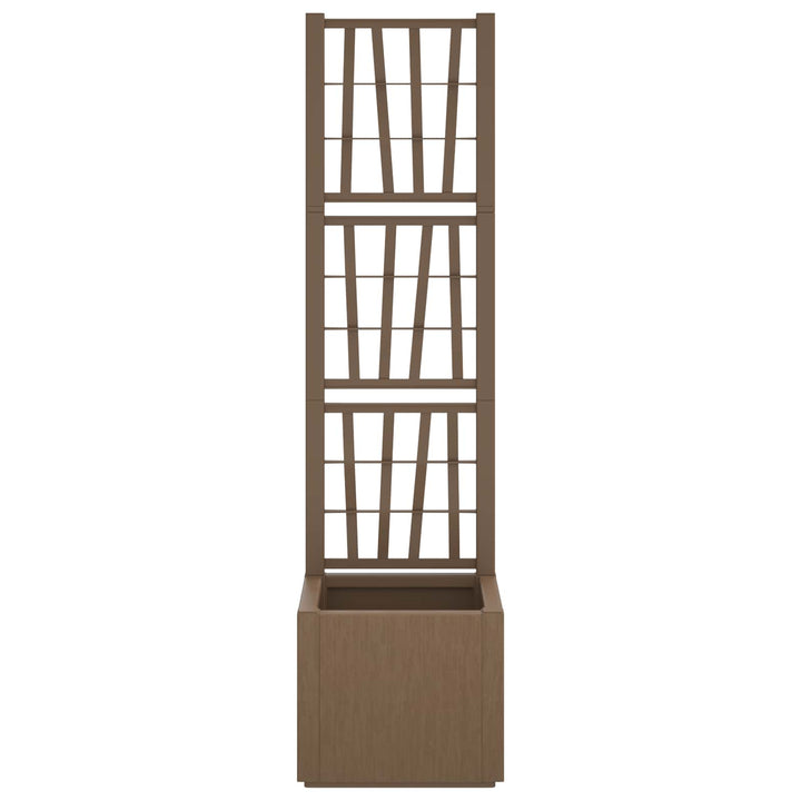 Havekrukke med trellis Brun 36 x 36 x 140 cm PP