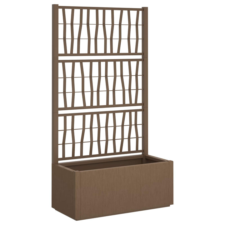 Havekrukke med trellis Brun 80 x 36 x 140 cm PP