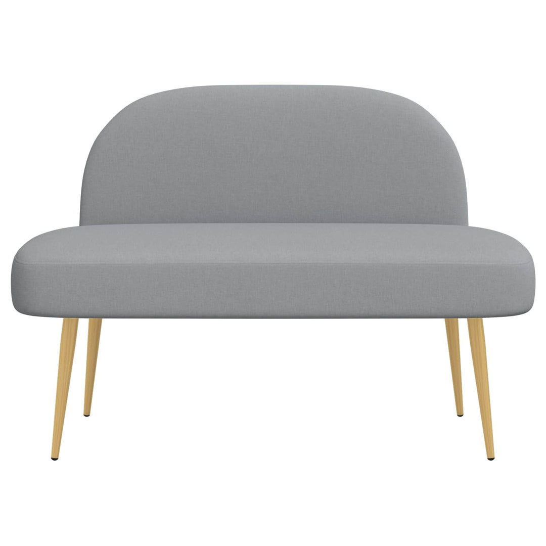 Polstret bænk med ryg Lysegrå 110 x 60 x 76 cm Polyester