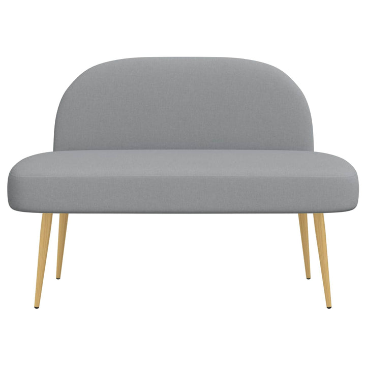 Polstret bænk med ryg Lysegrå 110 x 60 x 76 cm Polyester