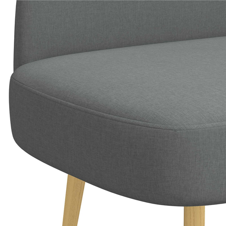 Polstret bænk med ryg Mørkegrå 110 x 60 x 76 cm Polyester