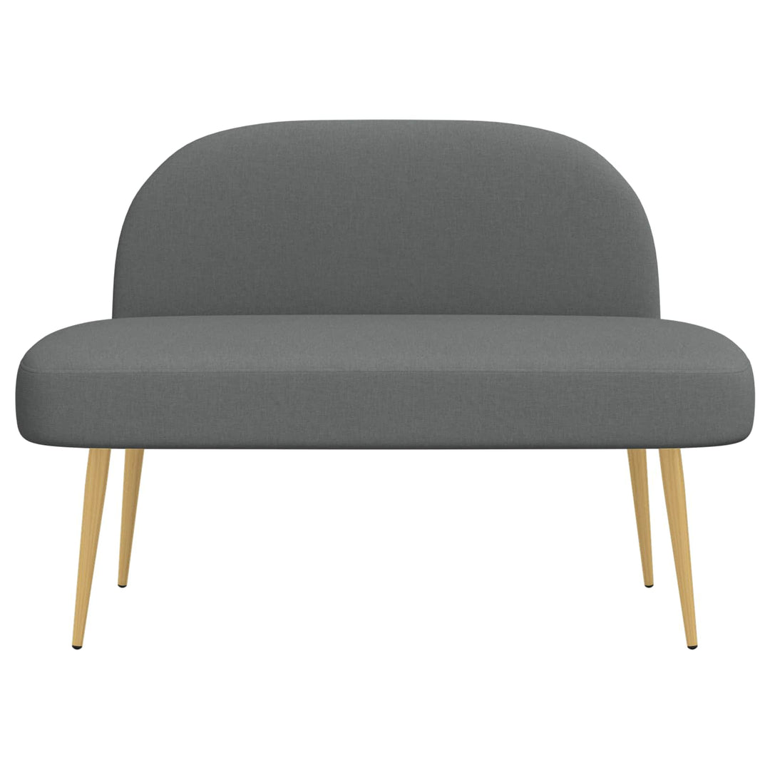 Polstret bænk med ryg Mørkegrå 110 x 60 x 76 cm Polyester