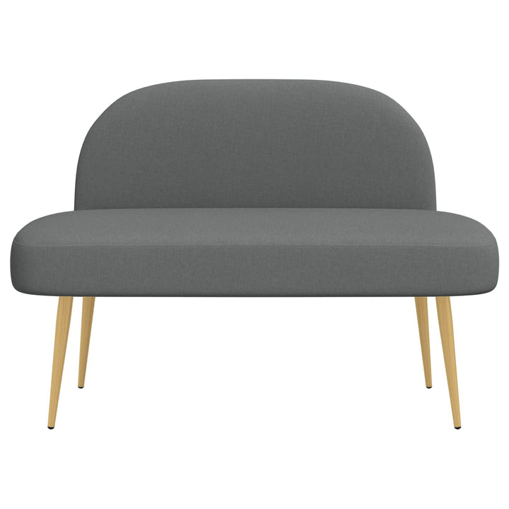 Polstret bænk med ryg Mørkegrå 110 x 60 x 76 cm Polyester