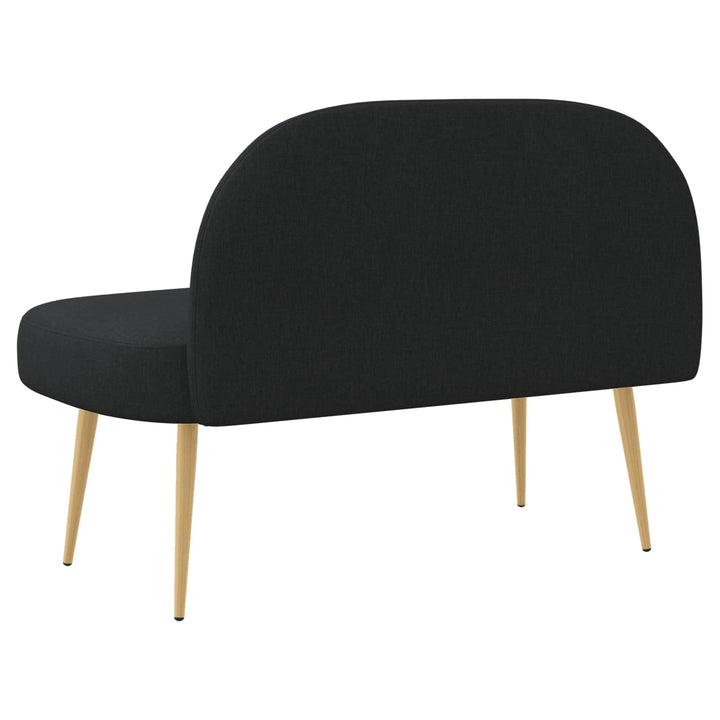 Polstret bænk med ryg Sort 110 x 60 x 76 cm Polyester