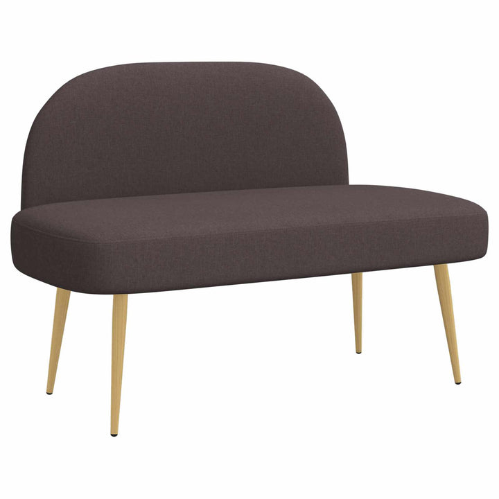 Polstret bænk med ryg Mørkebrun 110 x 60 x 76 cm Polyester