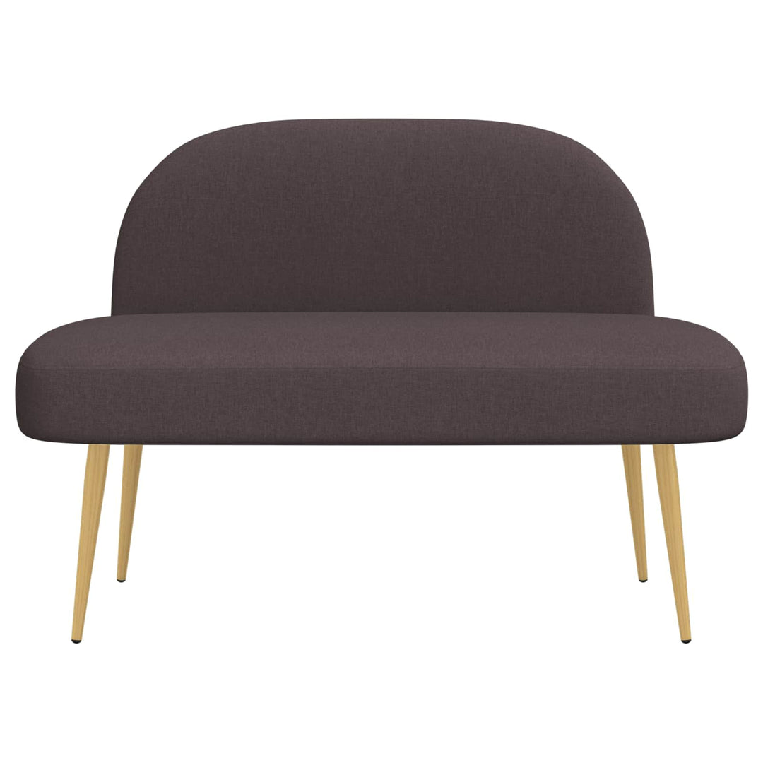 Polstret bænk med ryg Mørkebrun 110 x 60 x 76 cm Polyester