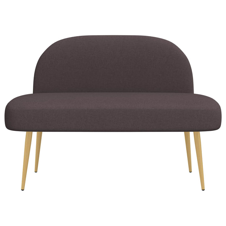 Polstret bænk med ryg Mørkebrun 110 x 60 x 76 cm Polyester