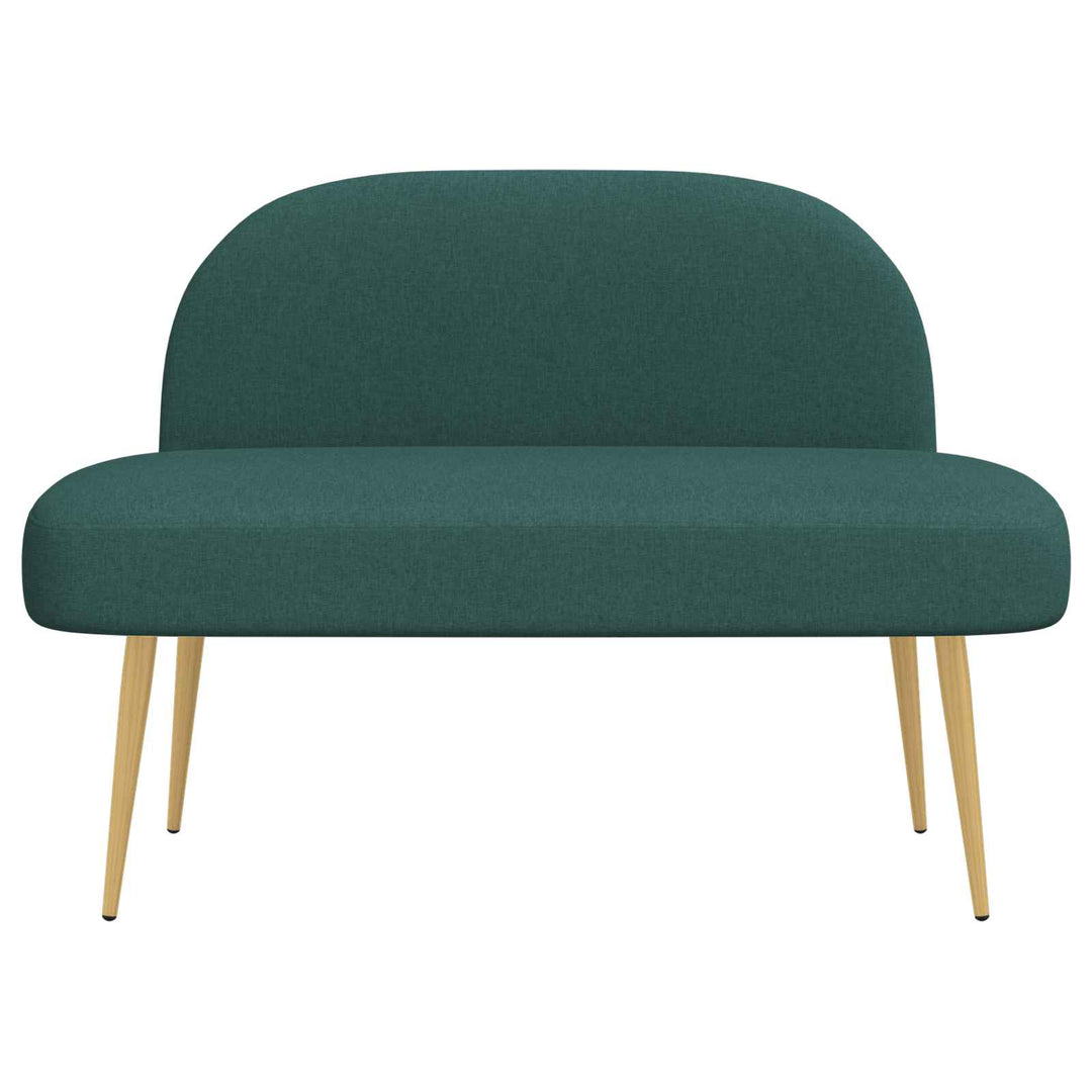 Polstret bænk med ryg Mørkegrøn 110 x 60 x 76 cm Polyester