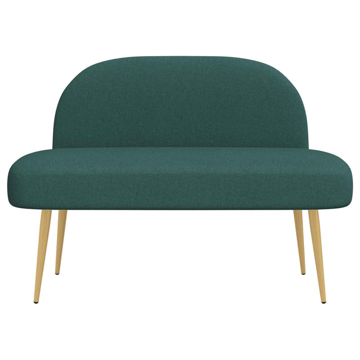 Polstret bænk med ryg Mørkegrøn 110 x 60 x 76 cm Polyester