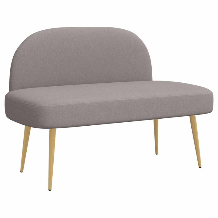 Polstret bænk med ryg Gråbrun 110 x 60 x 76 cm Polyester