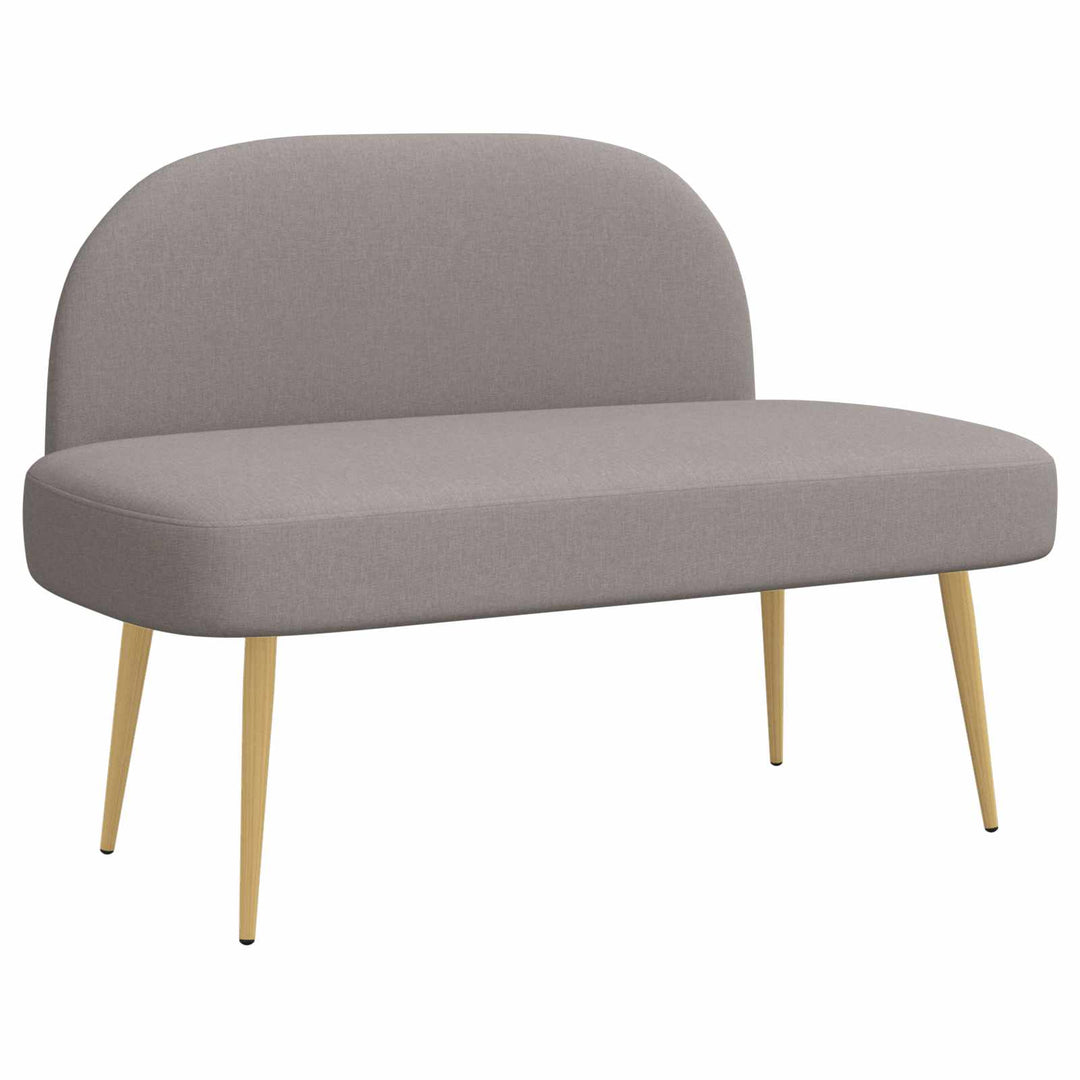 Polstret bænk med ryg Gråbrun 110 x 60 x 76 cm Polyester