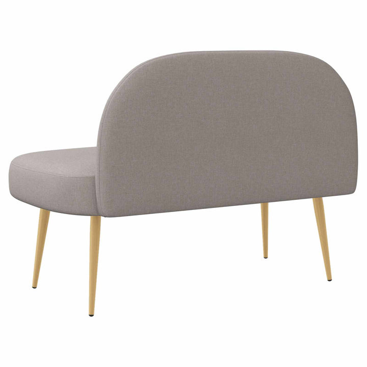 Polstret bænk med ryg Gråbrun 110 x 60 x 76 cm Polyester