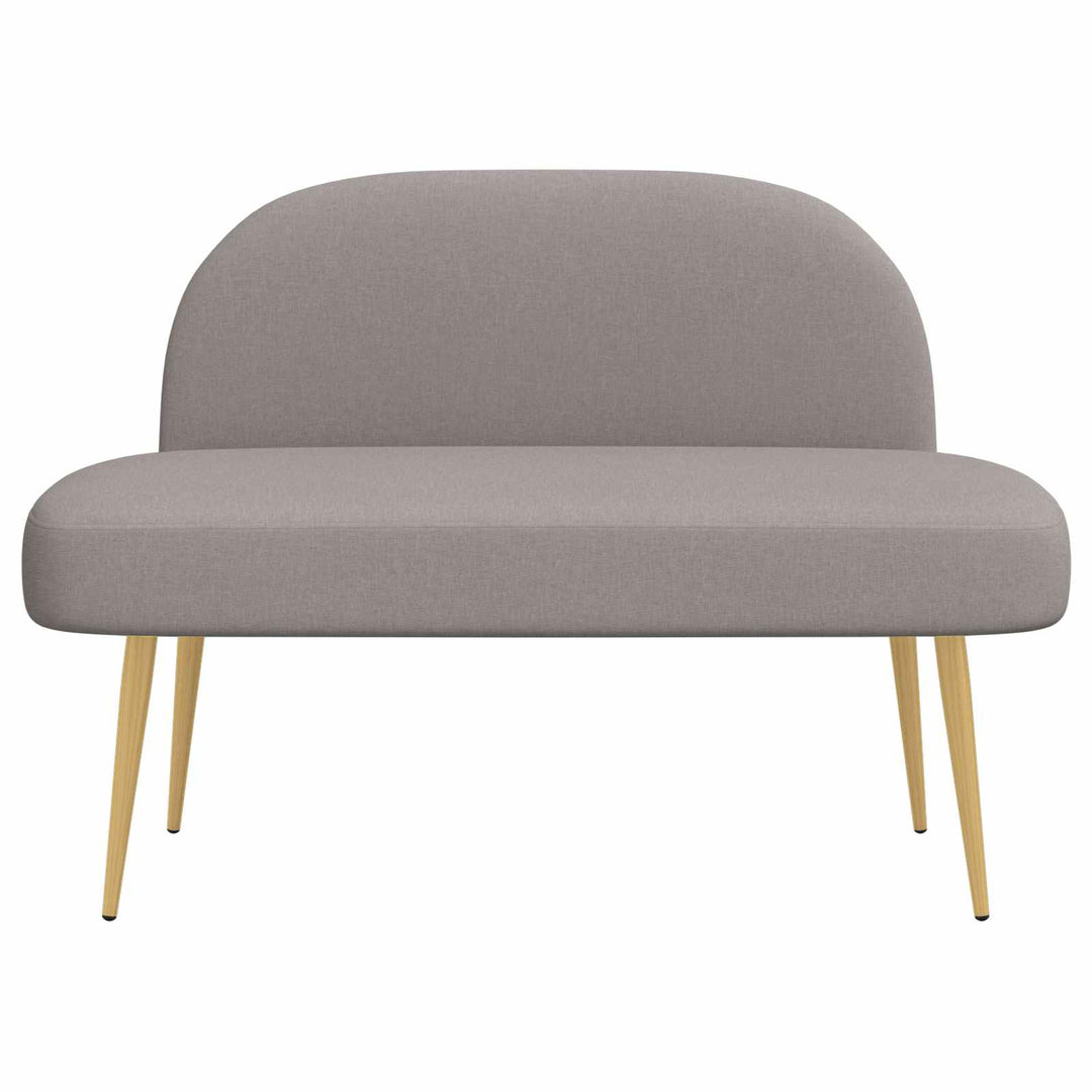 Polstret bænk med ryg Gråbrun 110 x 60 x 76 cm Polyester