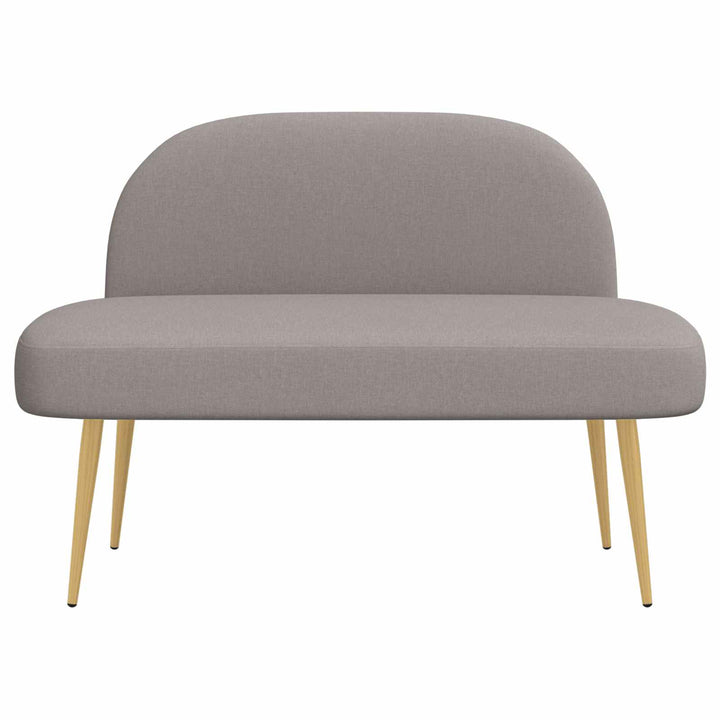 Polstret bænk med ryg Gråbrun 110 x 60 x 76 cm Polyester