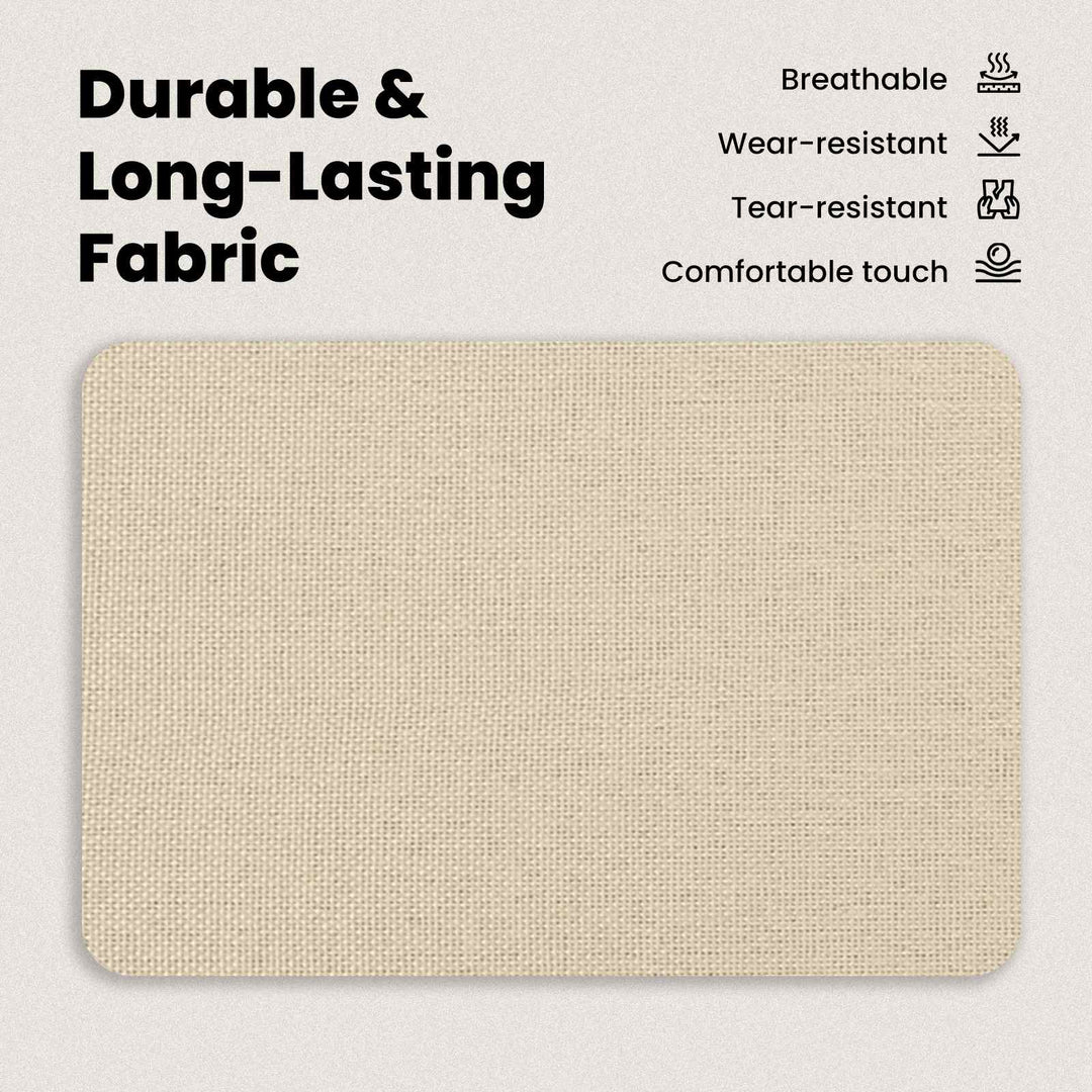 Polstret bænk med ryg Cremefarvet 110 x 60 x 76 cm Polyester