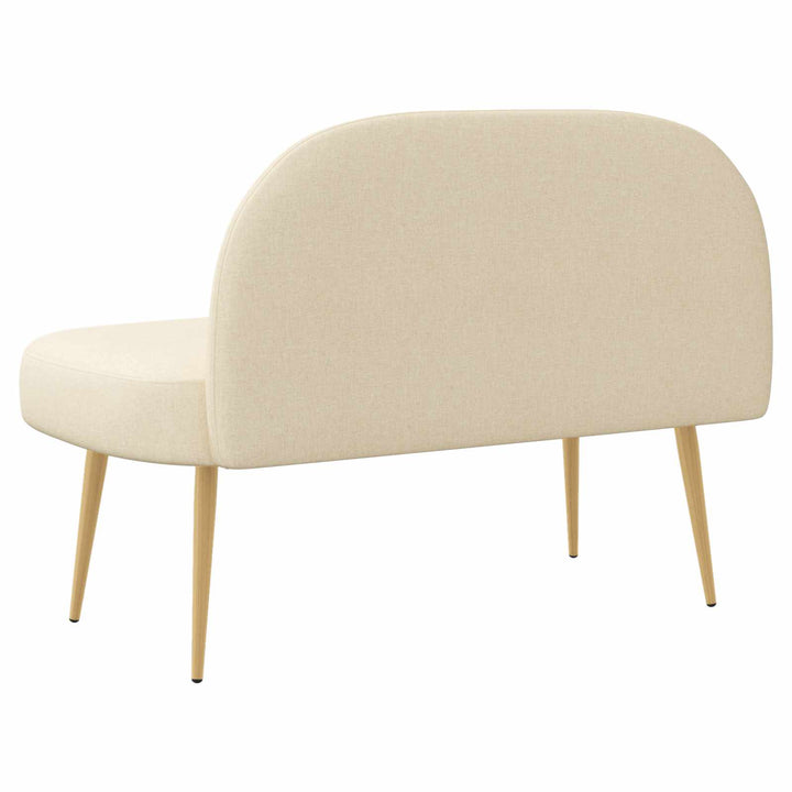 Polstret bænk med ryg Cremefarvet 110 x 60 x 76 cm Polyester