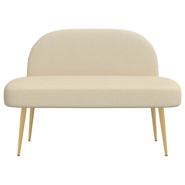 Polstret bænk med ryg Cremefarvet 110 x 60 x 76 cm Polyester