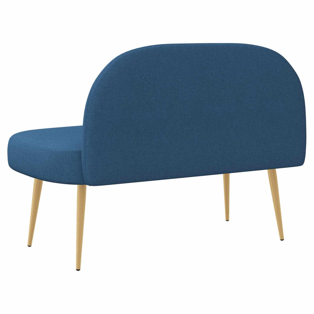 Polstret bænk med ryg Blå 110 x 60 x 76 cm Polyester