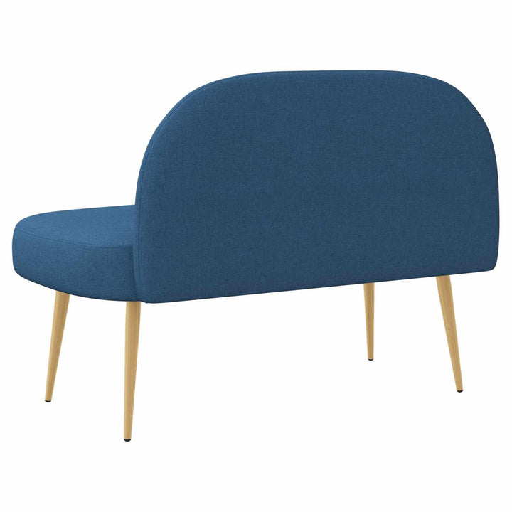Polstret bænk med ryg Blå 110 x 60 x 76 cm Polyester