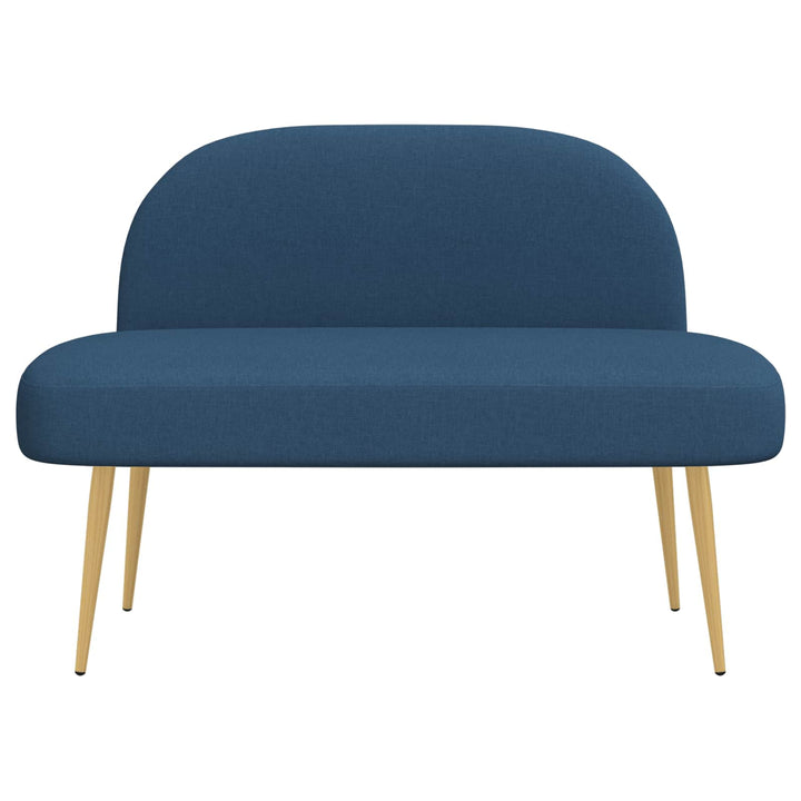 Polstret bænk med ryg Blå 110 x 60 x 76 cm Polyester