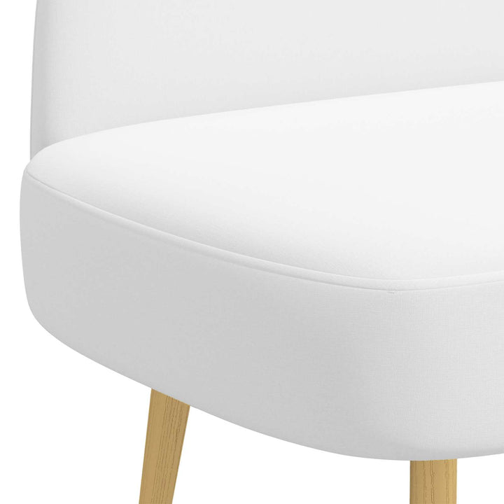 Polstret bænk med ryg Hvid 110 x 60 x 76 cm Polyester