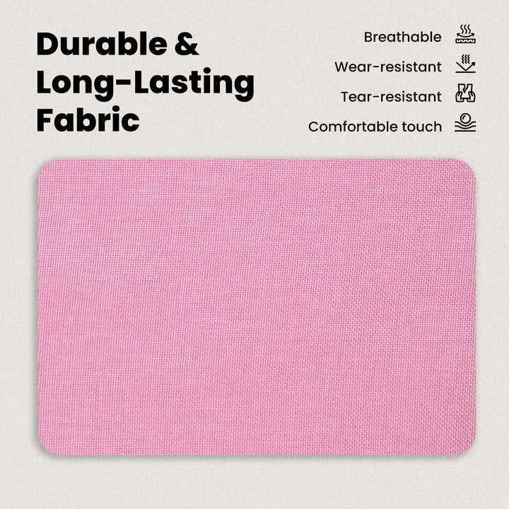 Polstret bænk med ryg Lyserød 110 x 60 x 76 cm Polyester