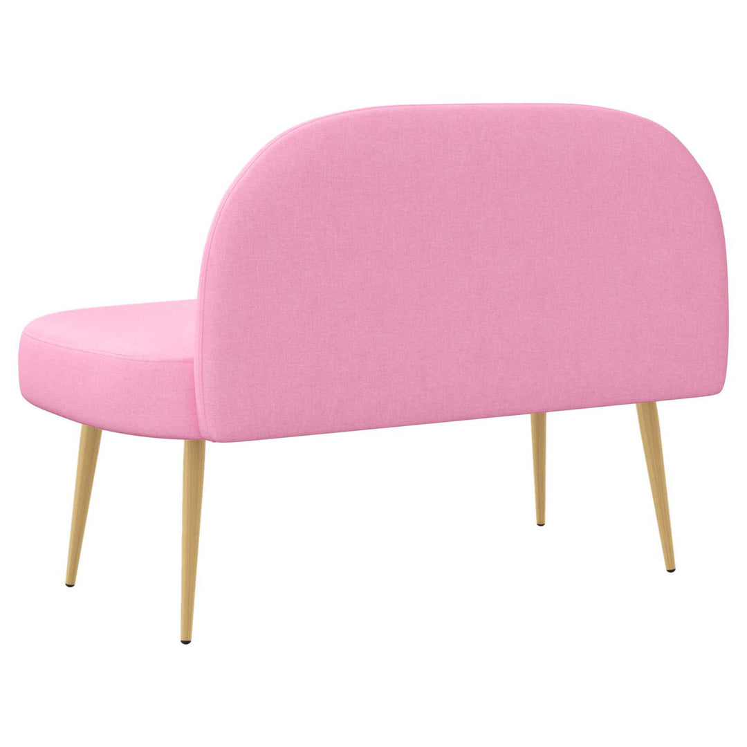 Polstret bænk med ryg Lyserød 110 x 60 x 76 cm Polyester