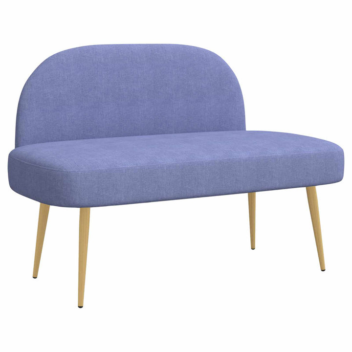 Polstret bænk med ryg Jeans Blå 110 x 60 x 76 cm Polyester