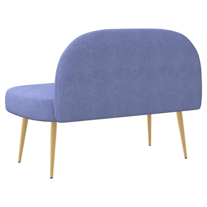 Polstret bænk med ryg Jeans Blå 110 x 60 x 76 cm Polyester