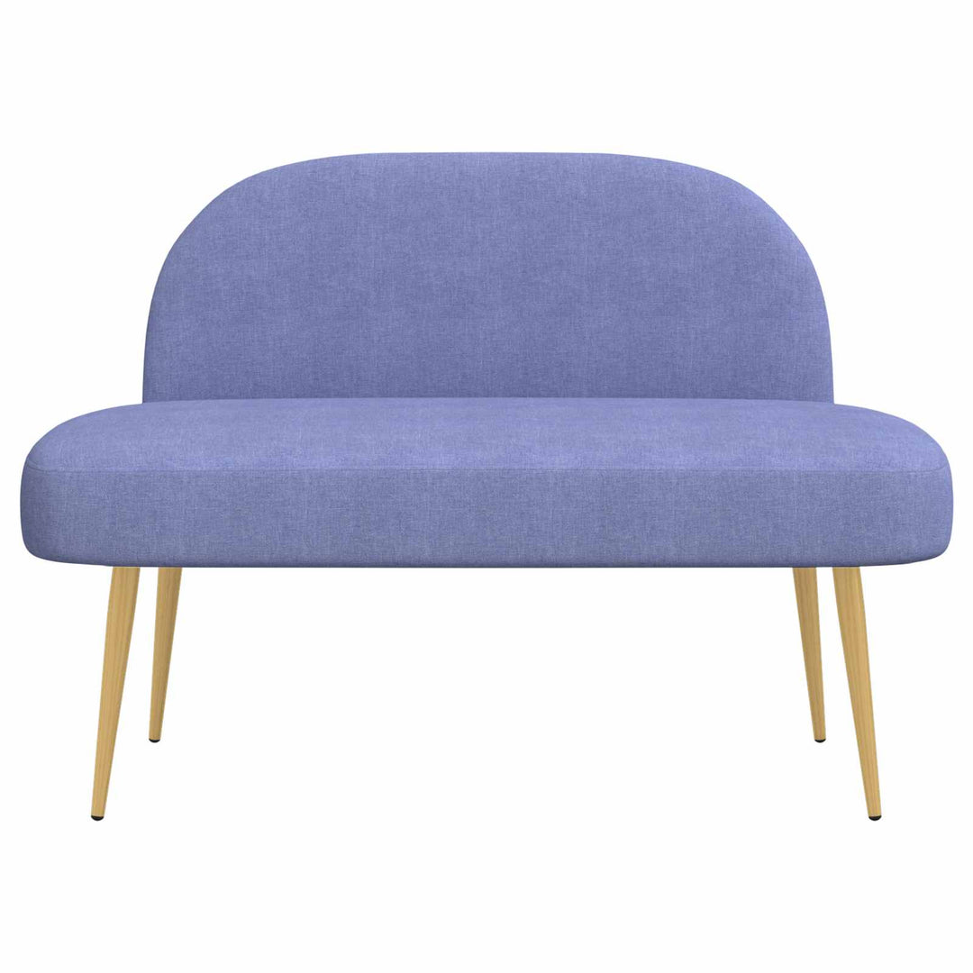 Polstret bænk med ryg Jeans Blå 110 x 60 x 76 cm Polyester
