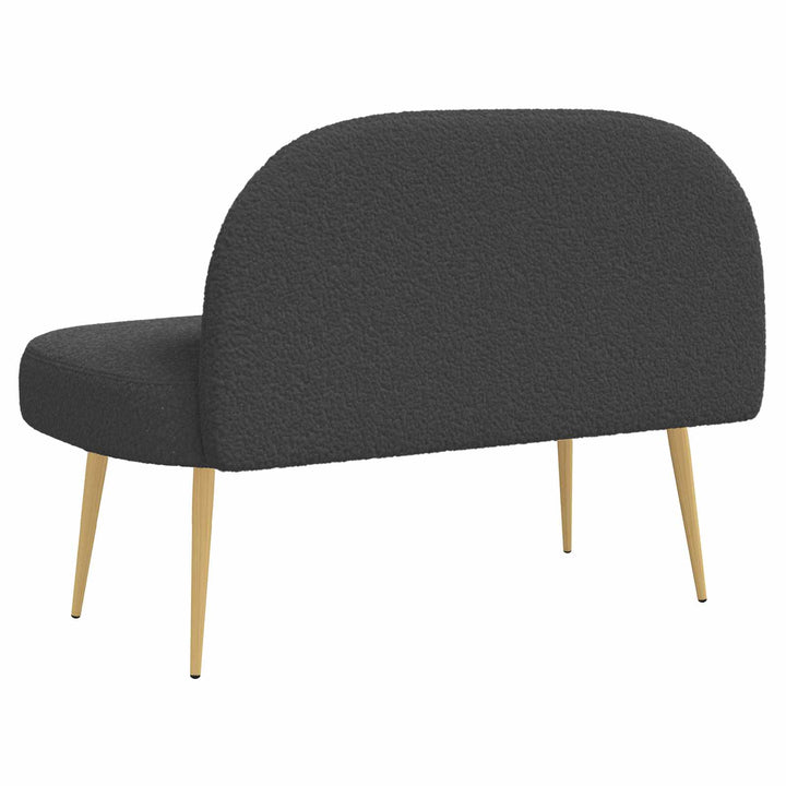 Polstret bænk med ryg Mørkegrå 110 x 60 x 76 cm Bouclé