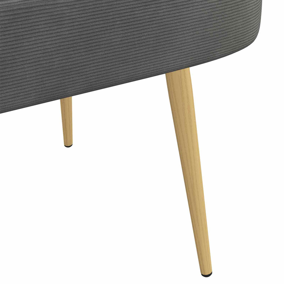 Polstret bænk med ryg Mørkegrå 110 x 60 x 76 cm Velourstof