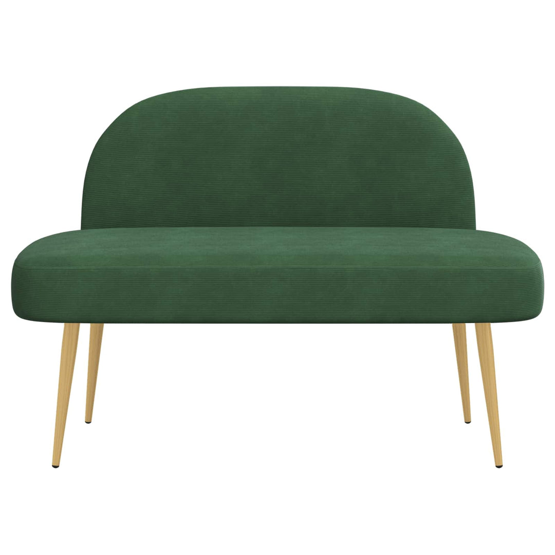 Polstret bænk med ryg Junglegrøn 110 x 60 x 76 cm Velourstof