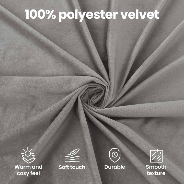 Polstret bænk med ryg Lysegrå 110 x 60 x 76 cm Fløjl